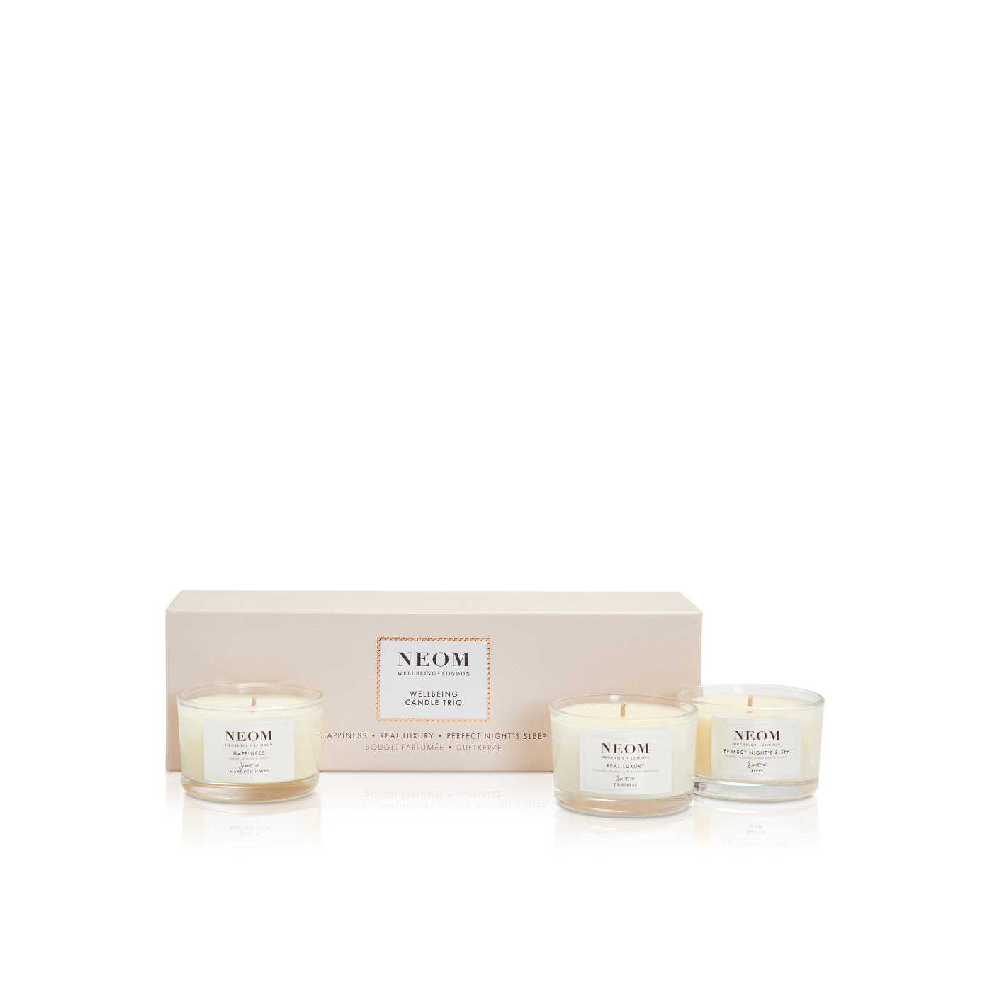 Neom Wellbeing Candle Trio x 3 75g
