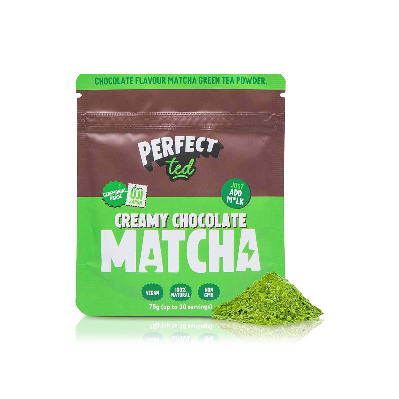 PerfectTed Matcha Powder Creamy Chocolate 75g