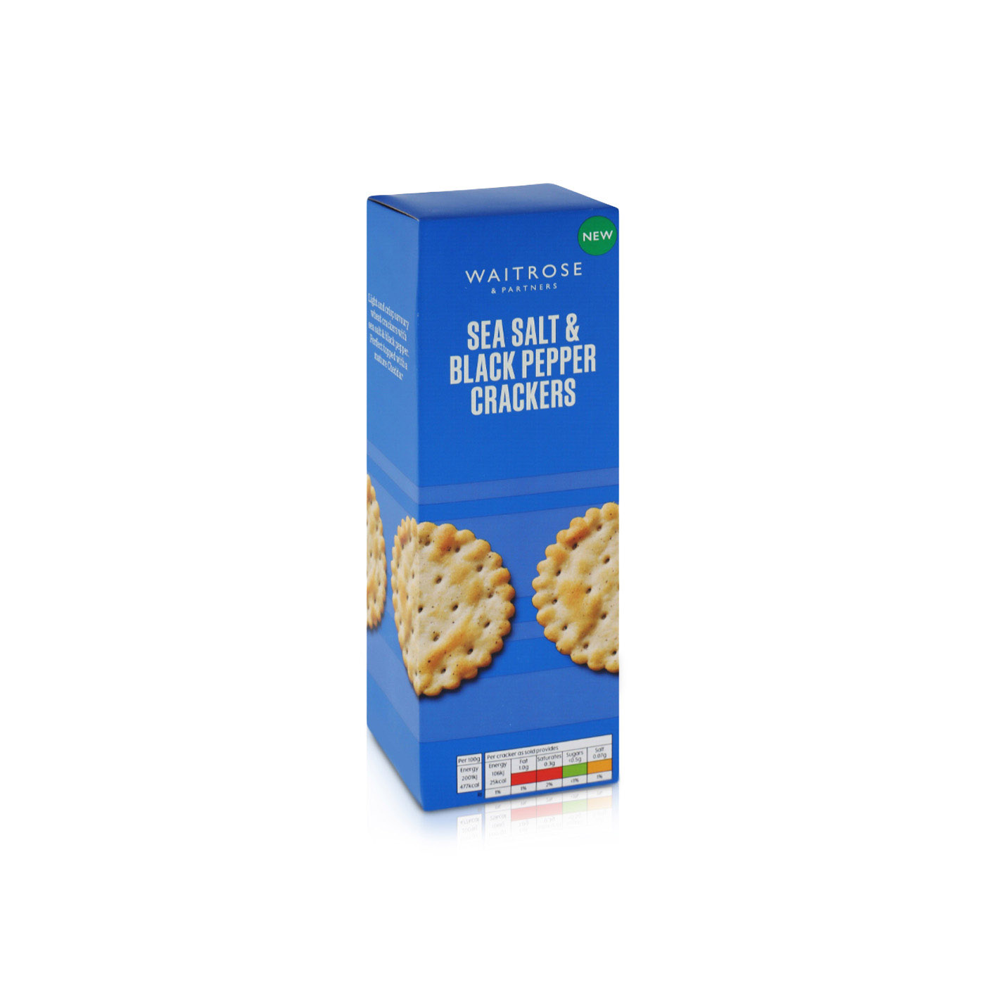 Waitrose Salt and Black Pepper Crackers 185g