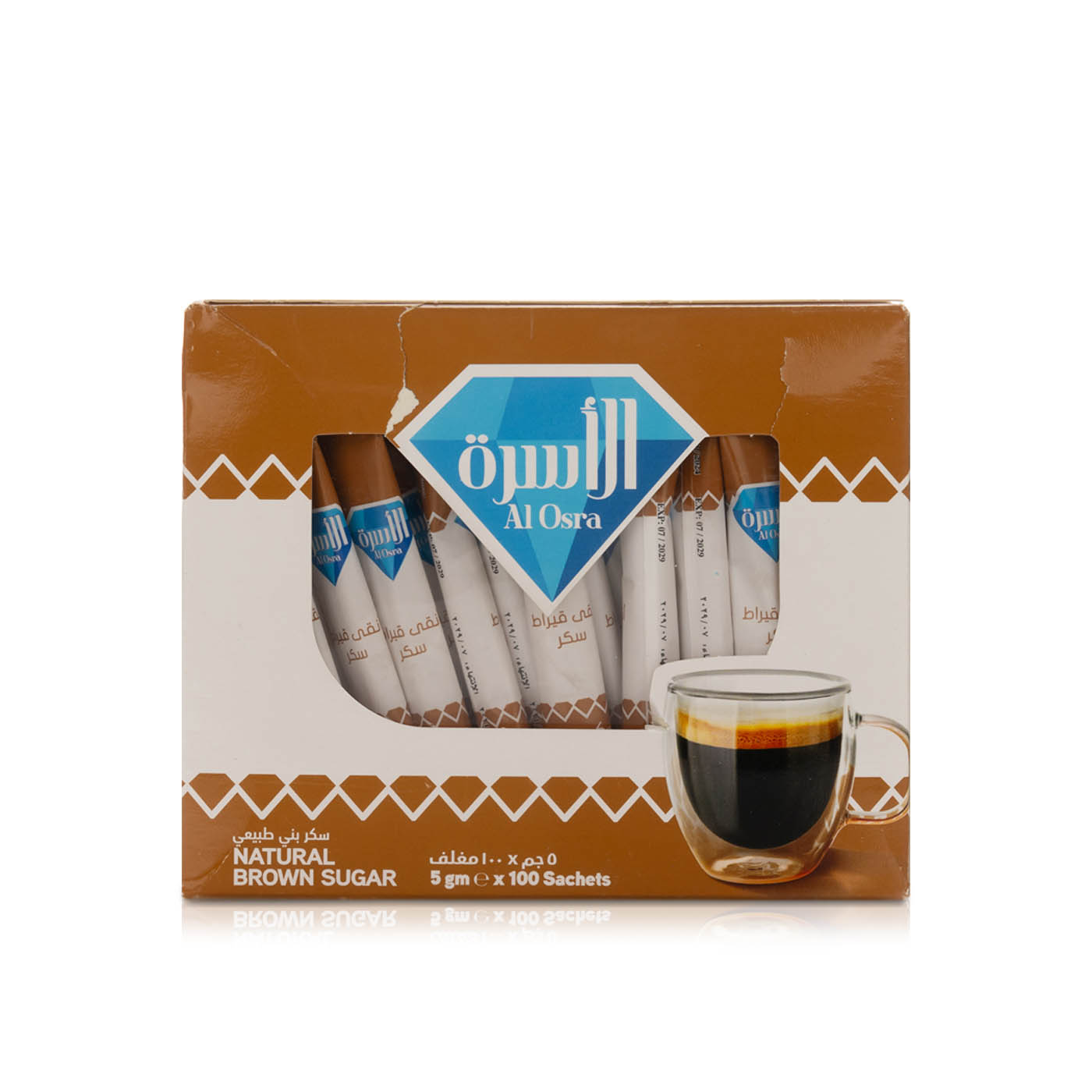 Al Osra Brown Sugar Sachets 500g