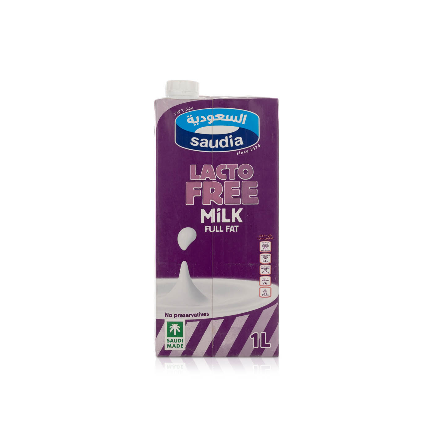 Saudia Lacto Free Milk Full-Fat 1L