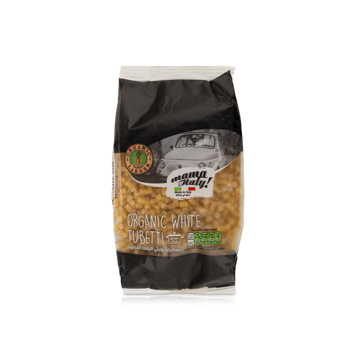 Organic Larder White Tubetti Pasta 500g