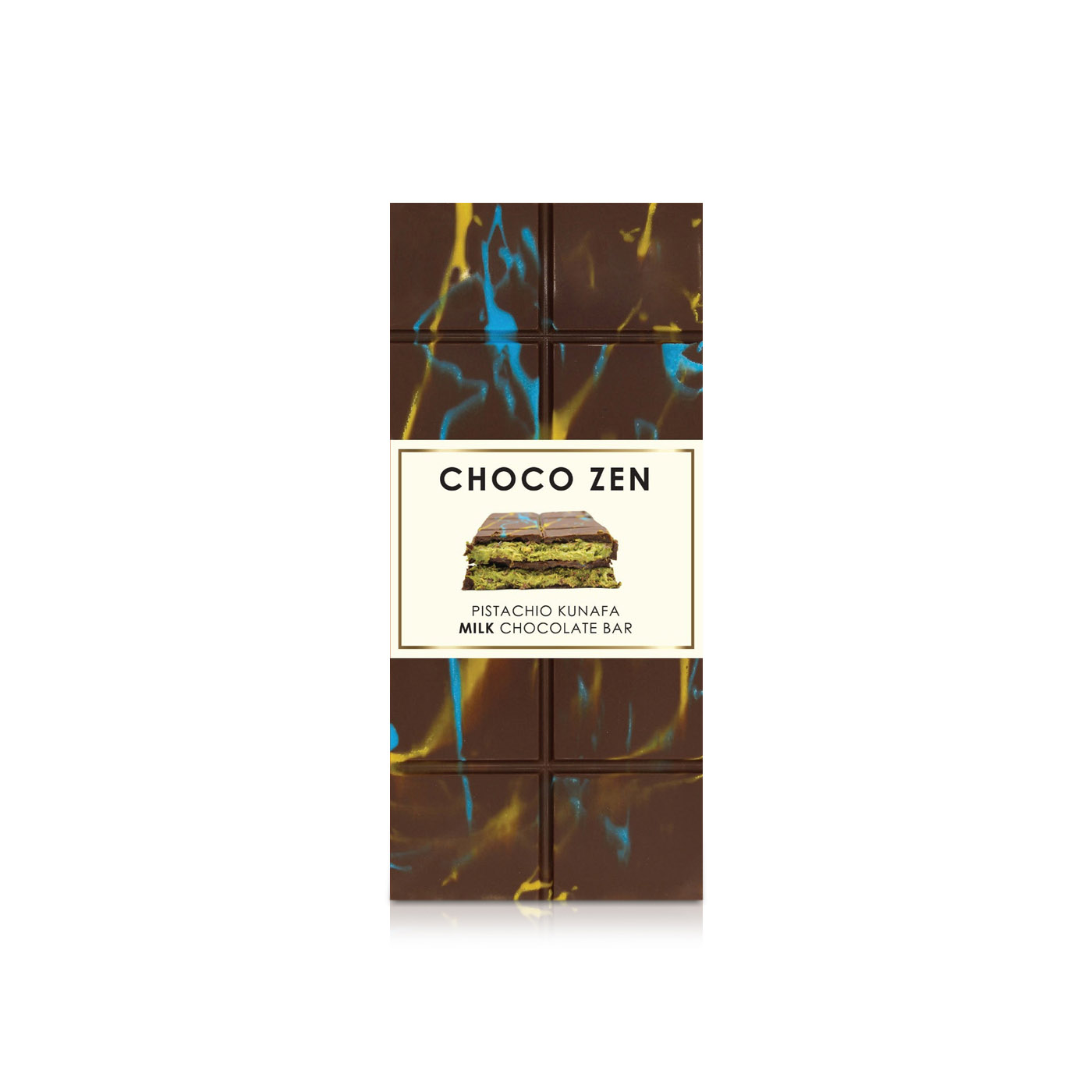 Choco Zen Sugar Free Pistachio Kunafa Milk Chocolate Bar 190g