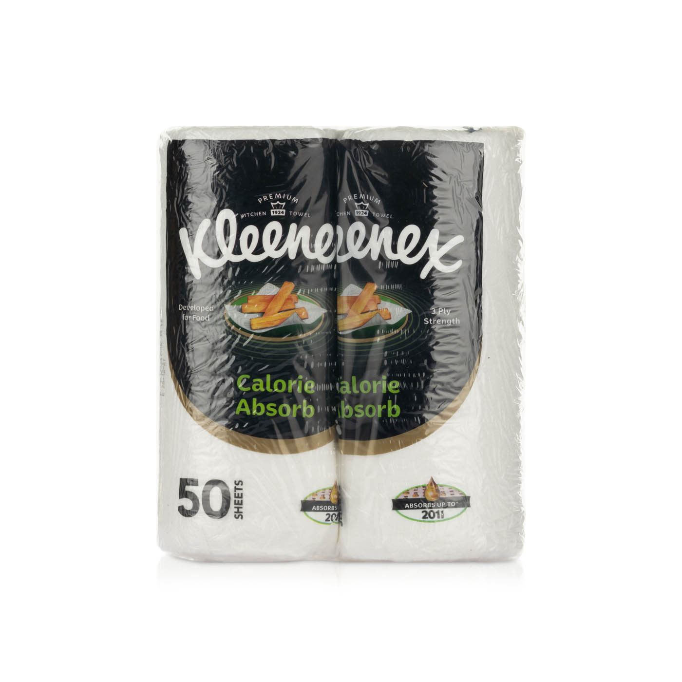 Kleenex Kitchen Towels 3ply 50 Sheets x 2
