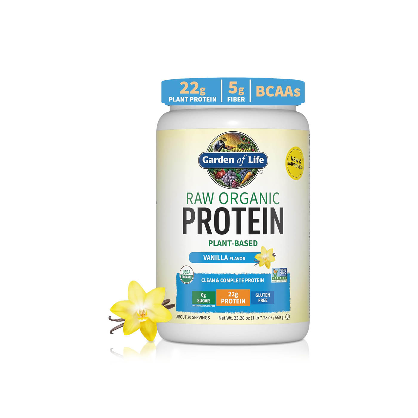 Garden of Life Raw Organic Protein Vanilla Powder 631g