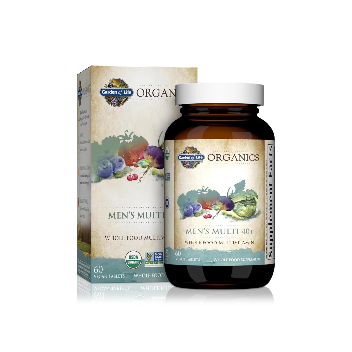 Garden of Life Organics Men's 40+ Multivitamin Capsules x 60