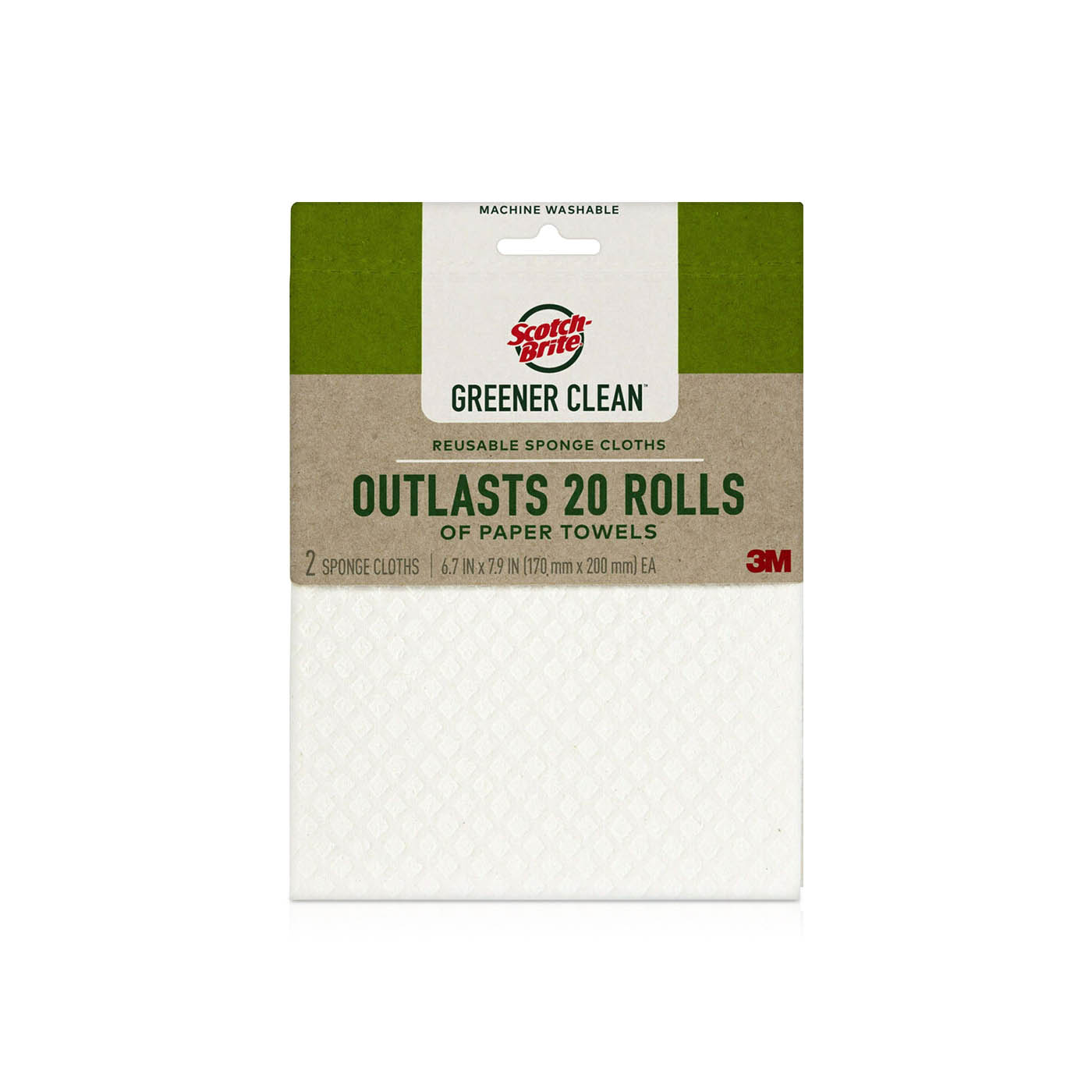 Scotch‑Brite Greener Clean Recycled Sponge Cloths x 2