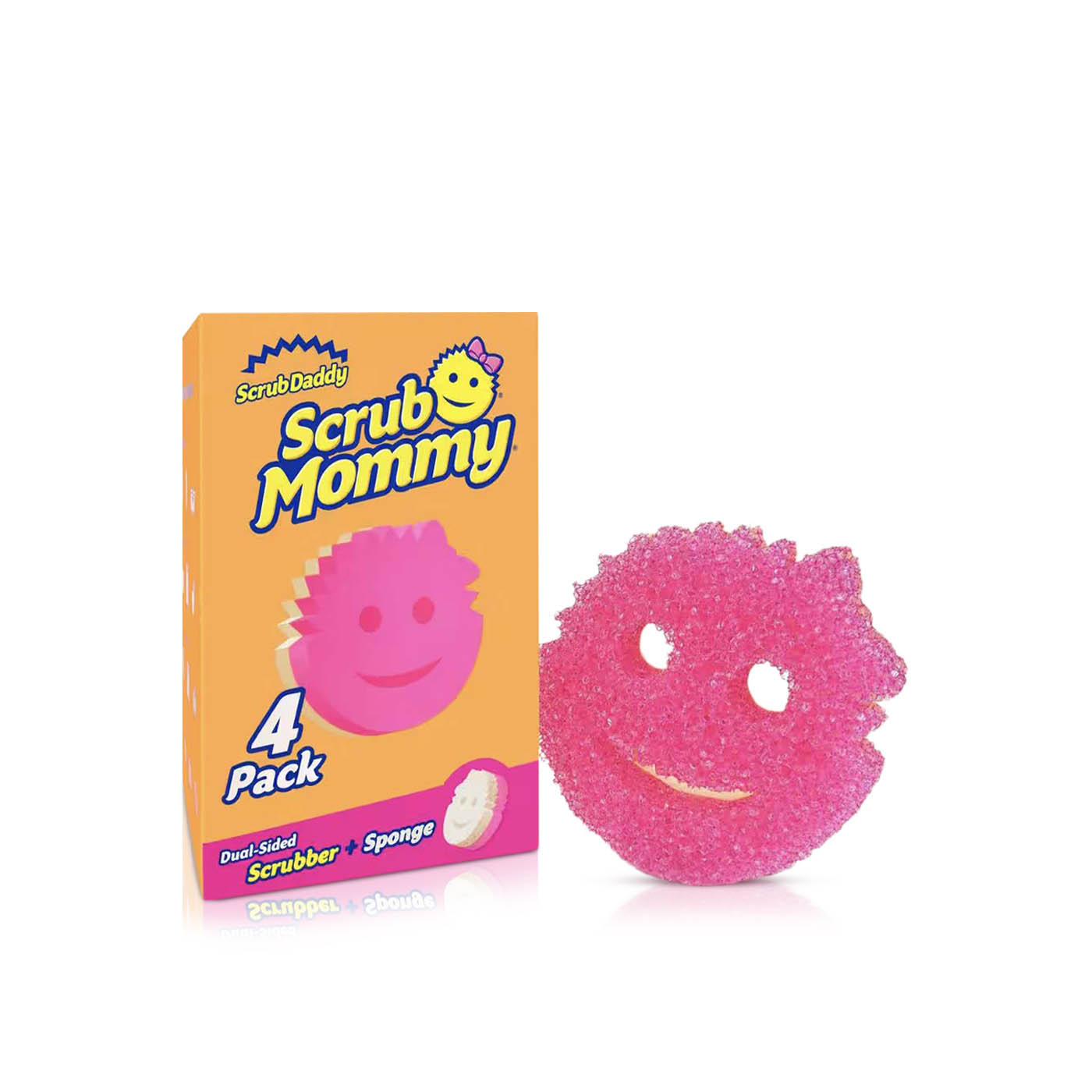 Scrub Daddy Dual‑Sided Pink Scrubber Sponges x 4