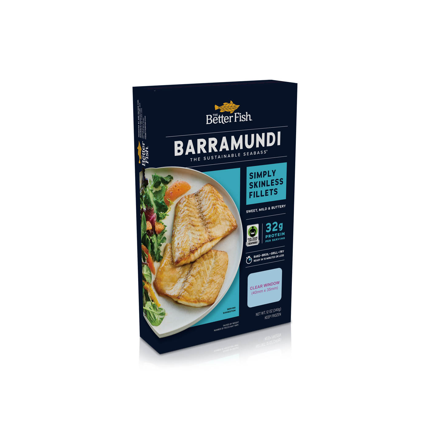 The Better Fish Barramundi Simply Skinless Fillets 340g