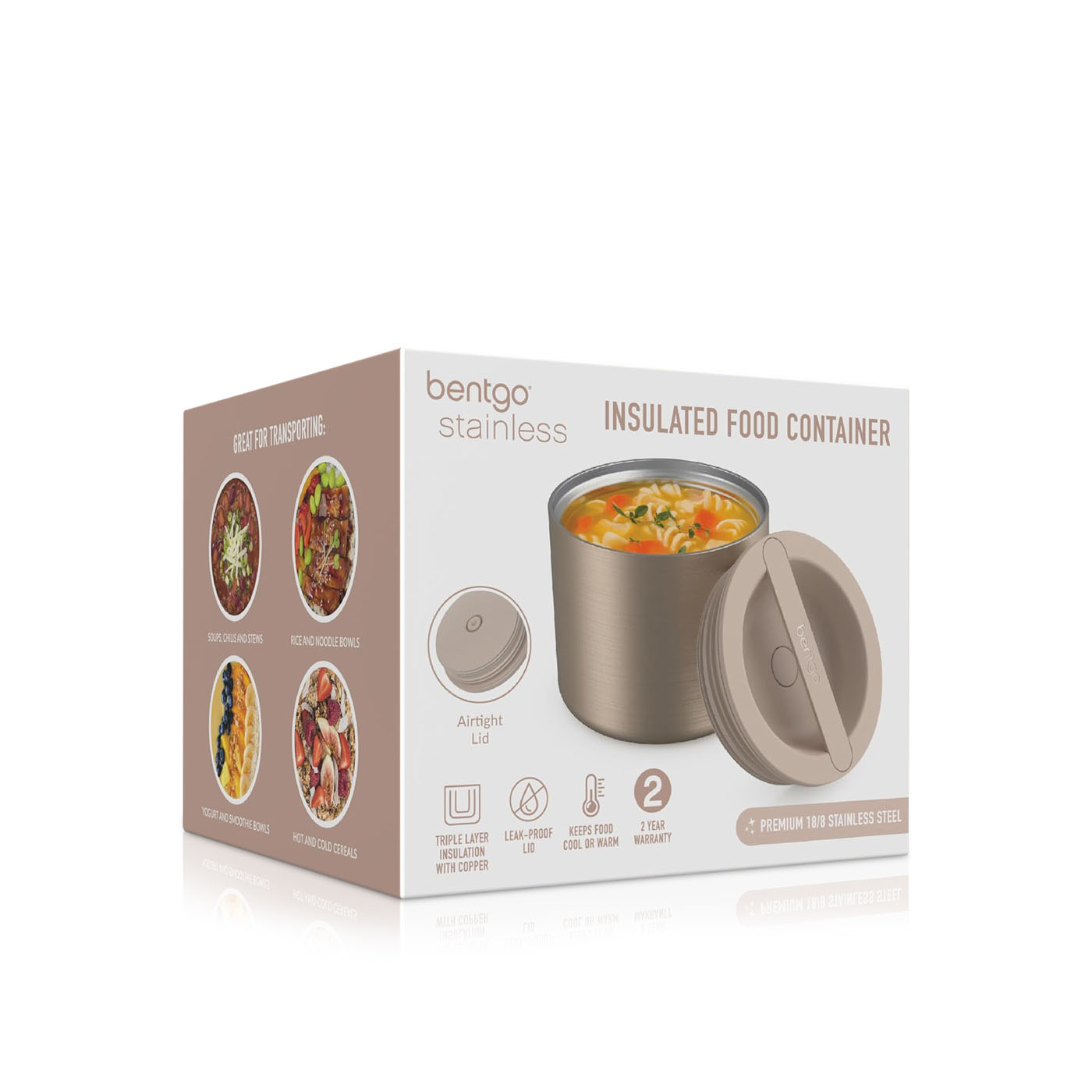 Bentgo Stainless Insulated Food Container Gold