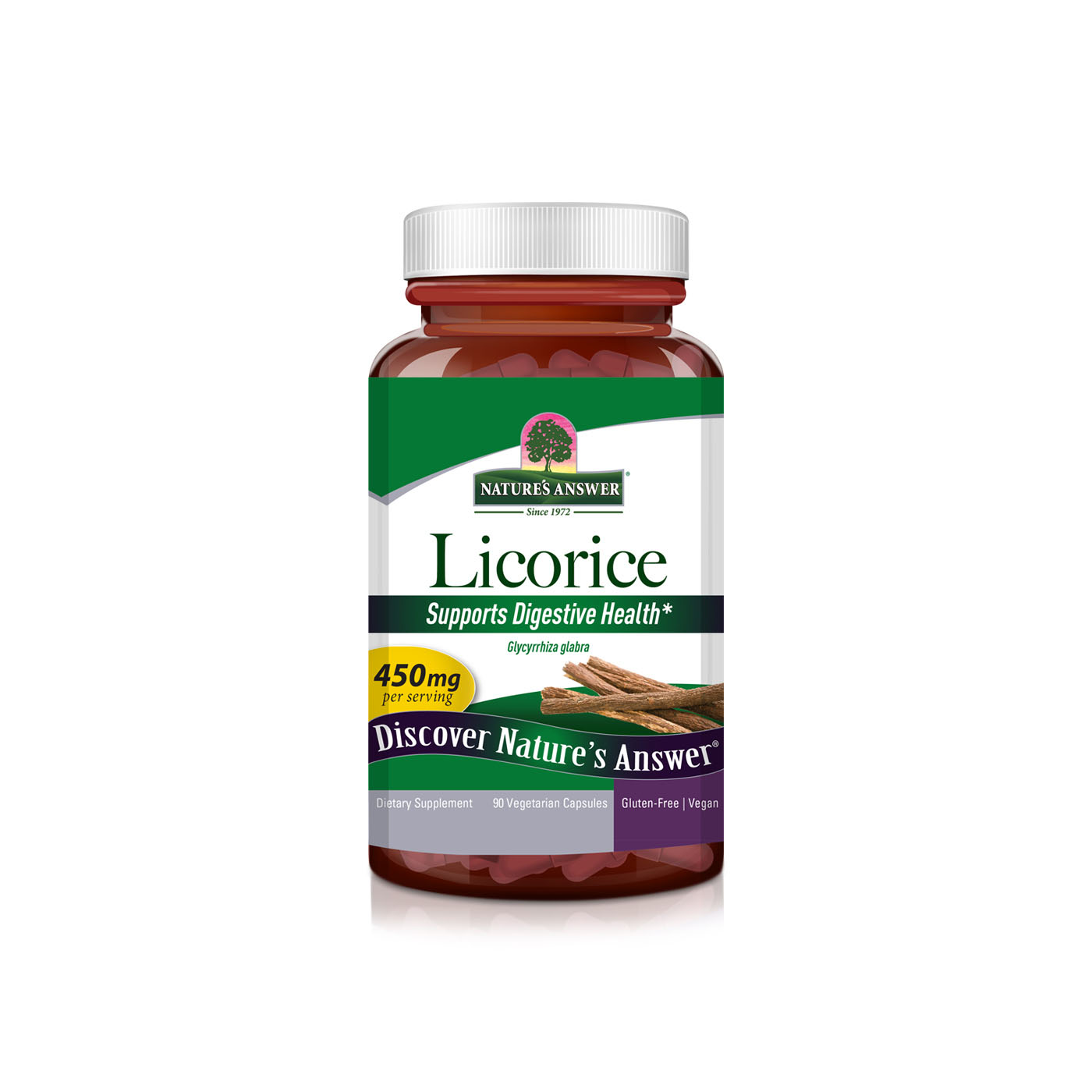 Nature's Answer Licorice Root 450mg  Capsules x 90