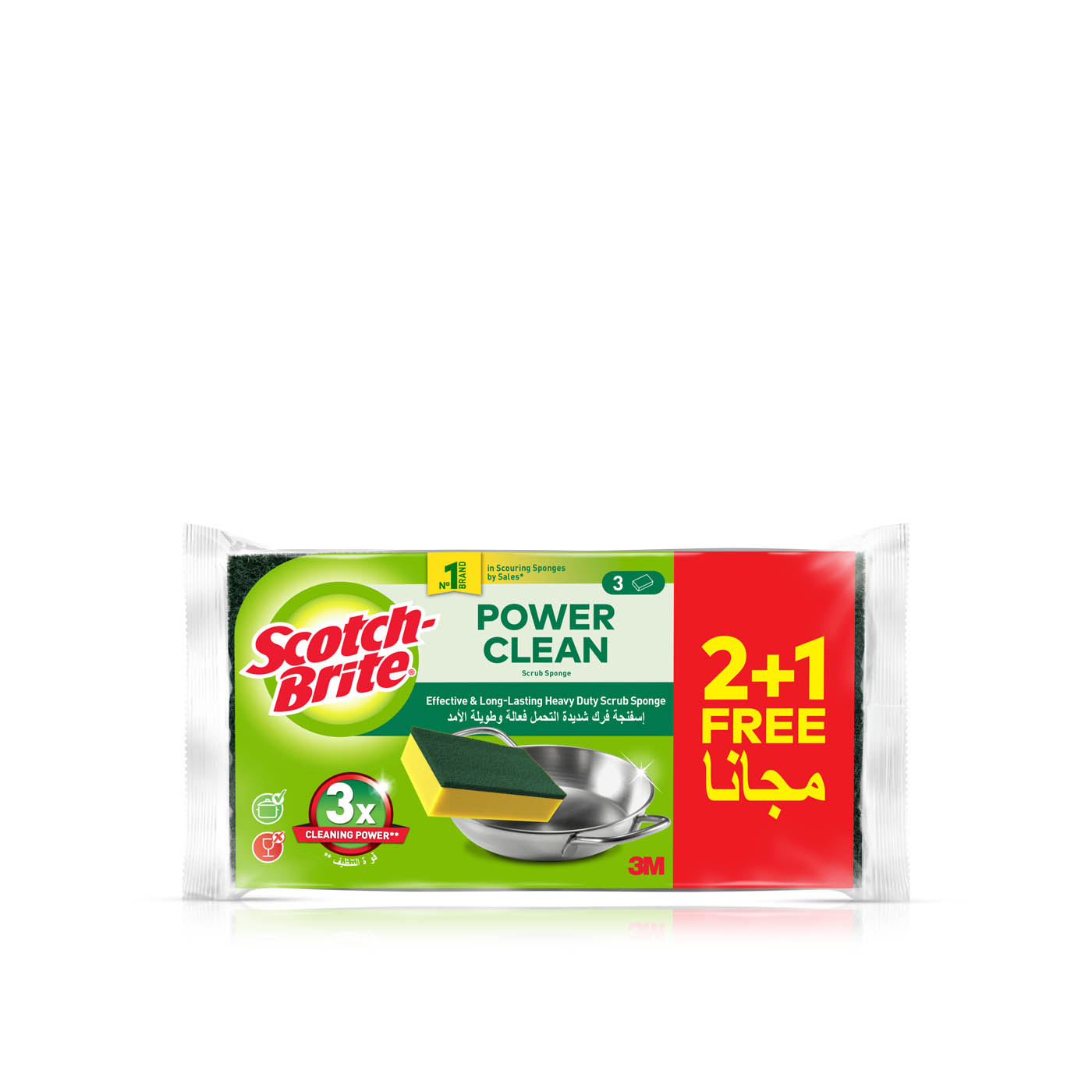 Scotch Brite Heavy Duty Scrub Sponge x 3