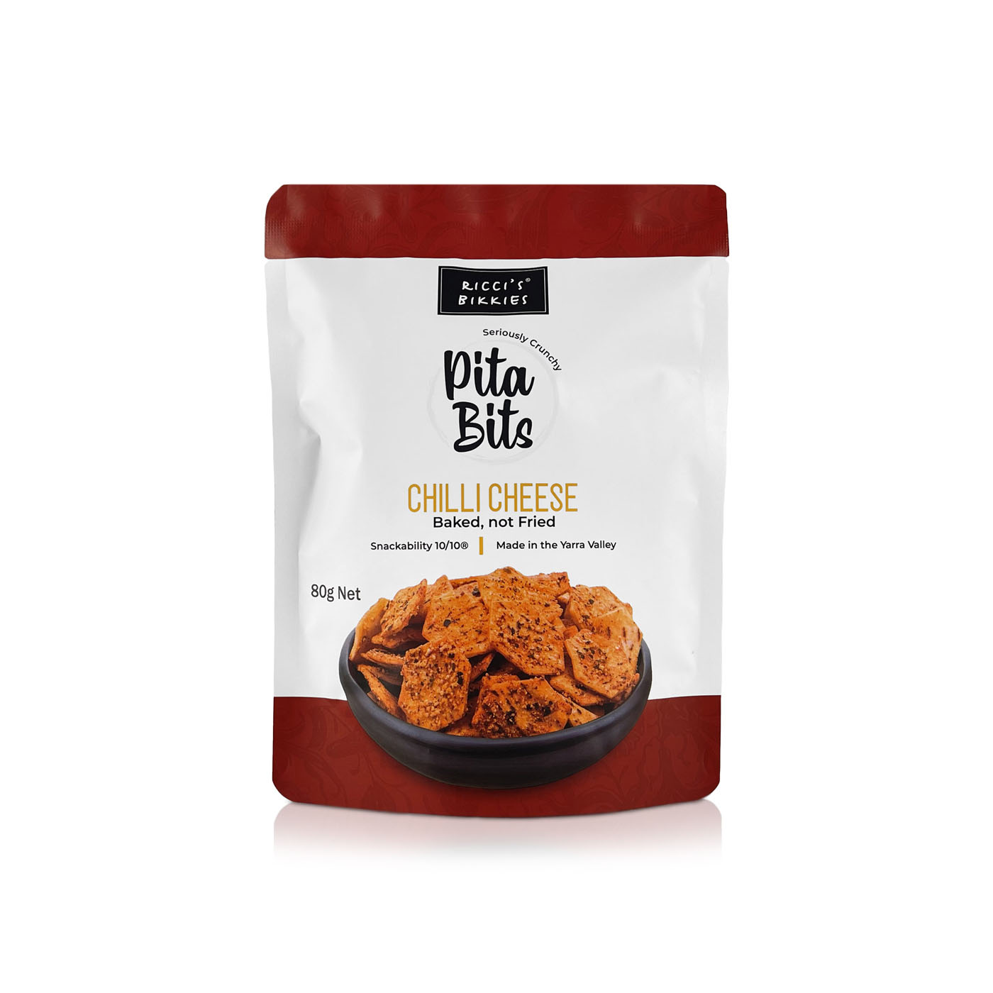 Ricci's Bikkies Baked Chilli Cheese Pita Bits 80g