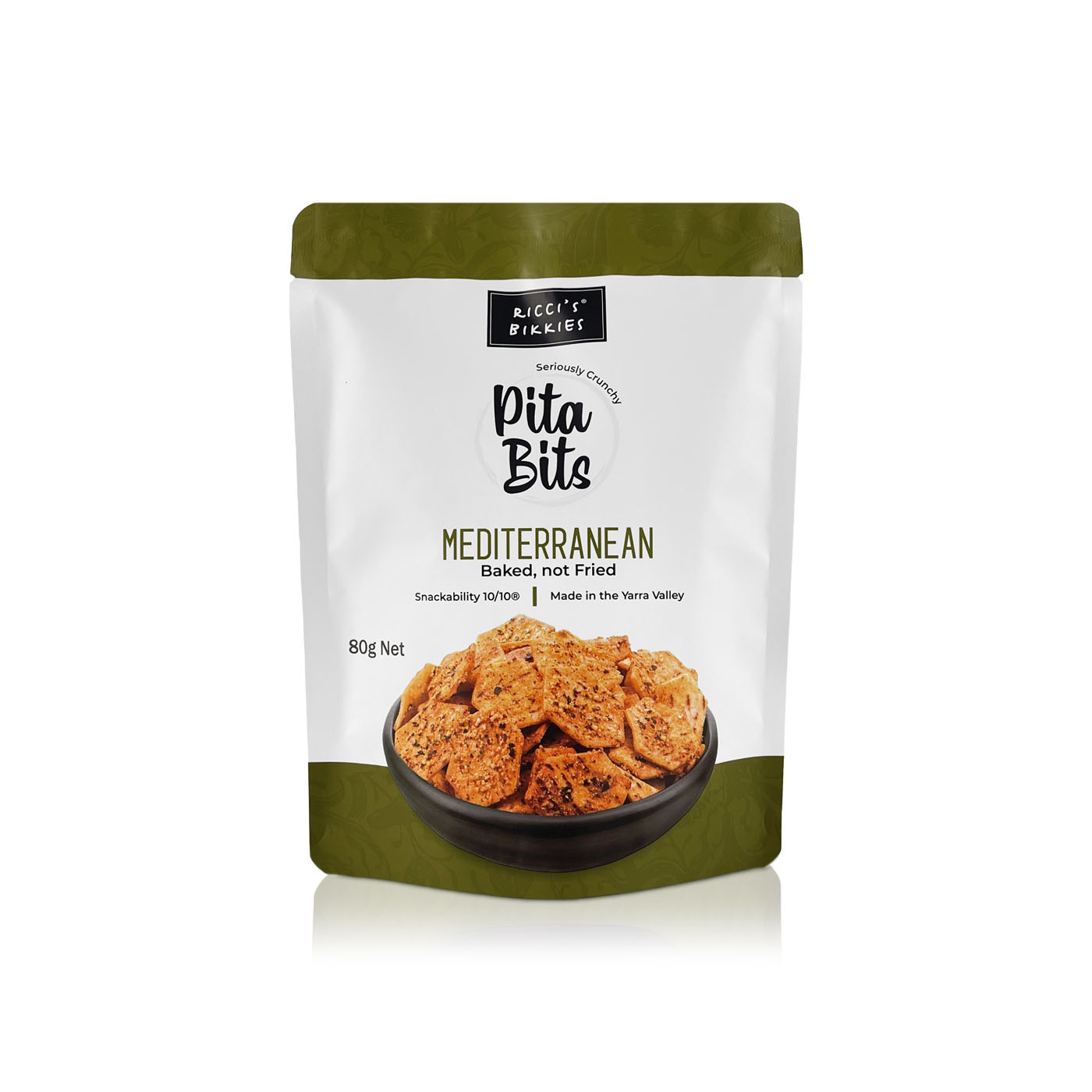 Ricci's Bikkies Baked Mediterranean Pita Bits 80g