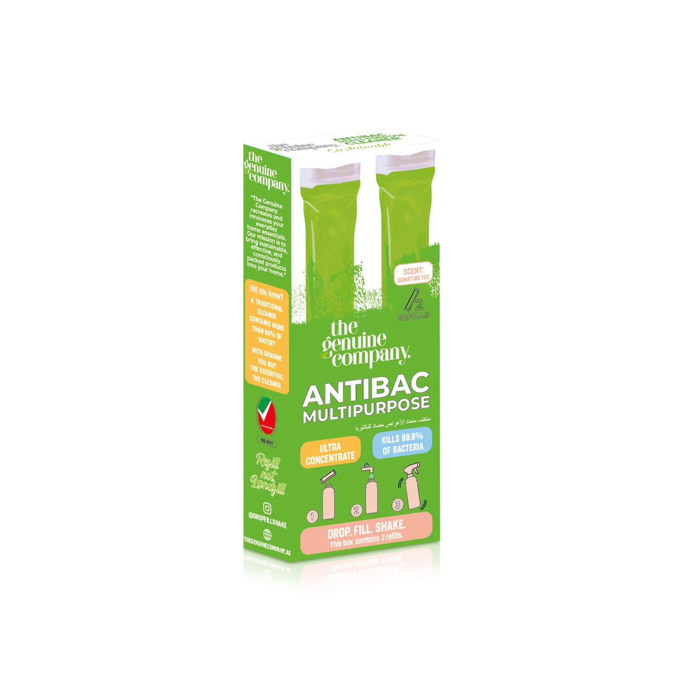 The Genuine Company Antibac Multi Purpose Cleaner Refill x 2