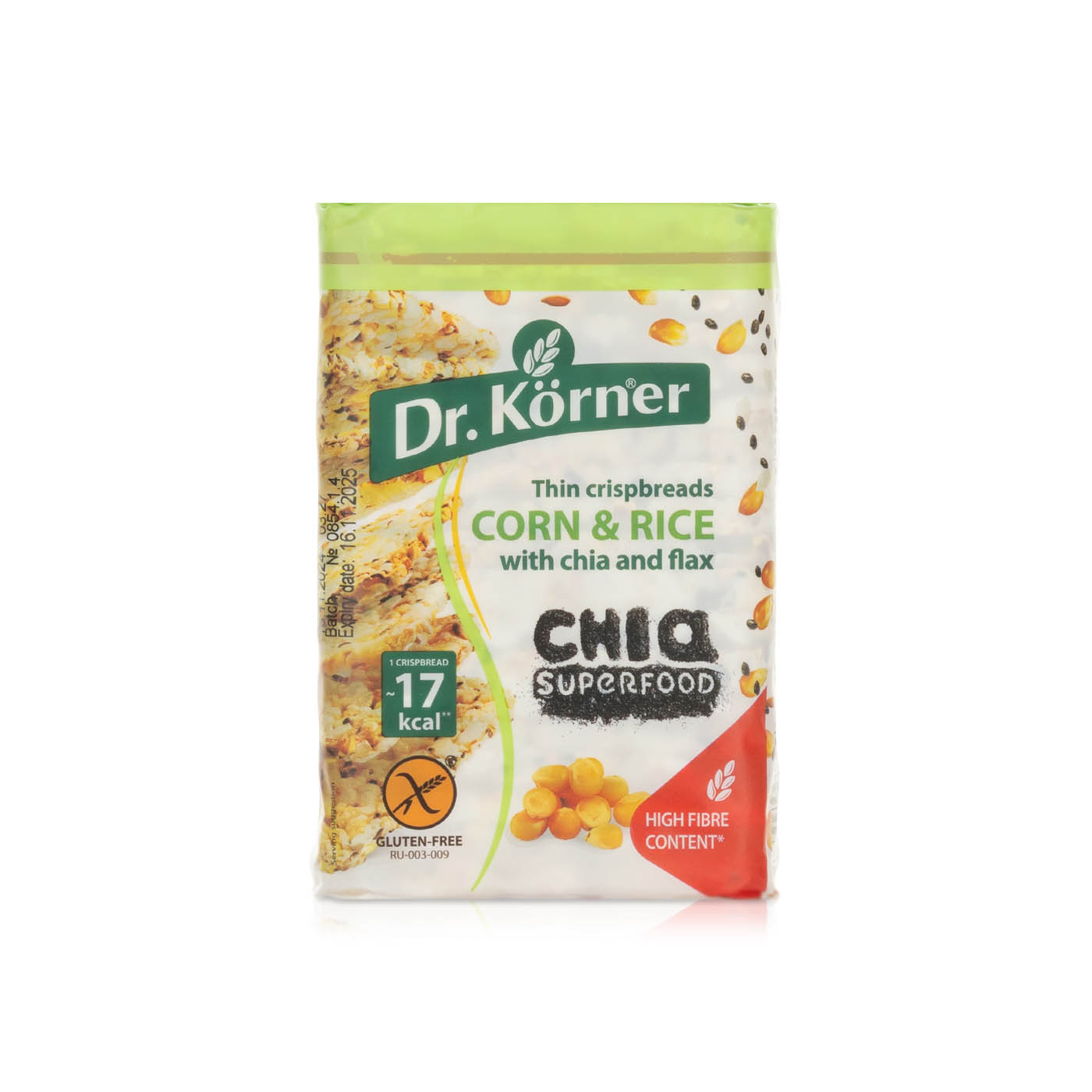 Dr Korner with Chia Crispbreads 100g