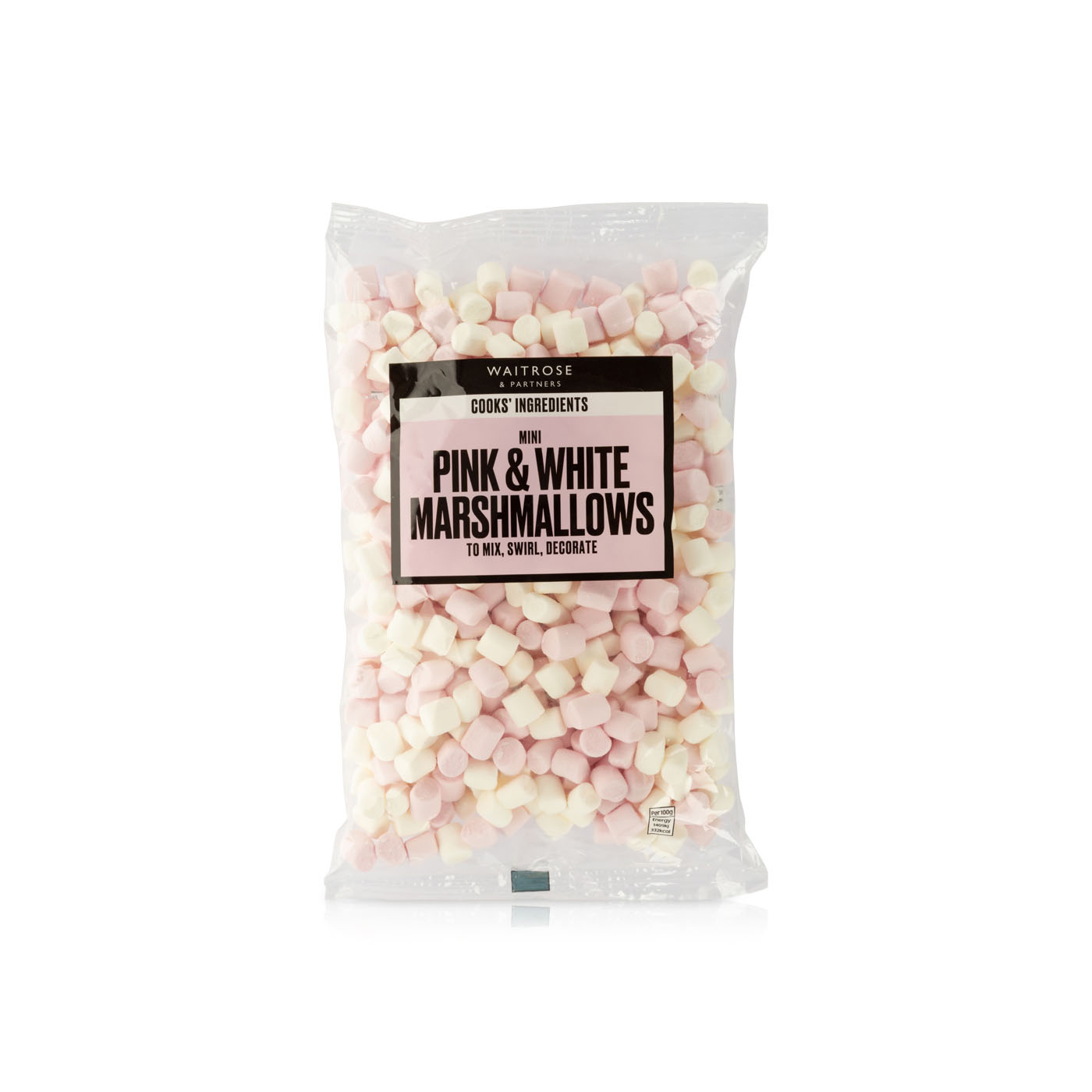 Waitrose Cooks' Ingredients Pink & White Mini Marshmallows 150g