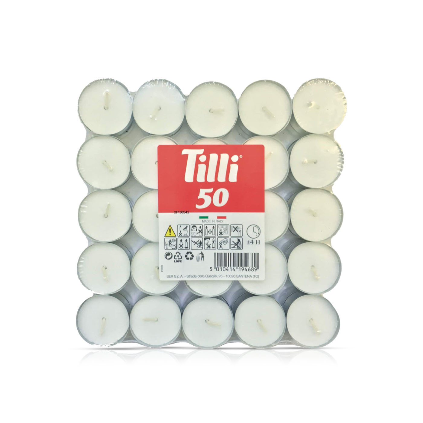 Price's Tealight Candles Tilli White x 50