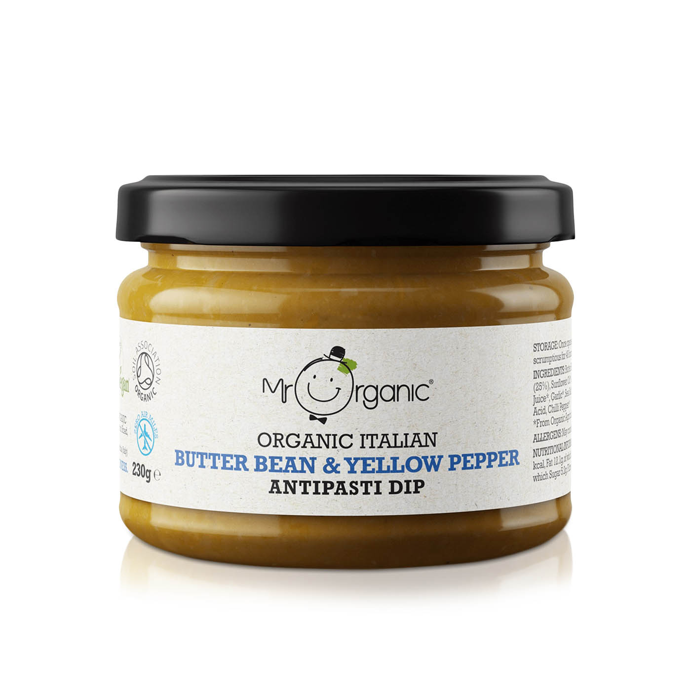 Mr Organic Butter Bean and Yellow Pepper Antipasti Dip 230g