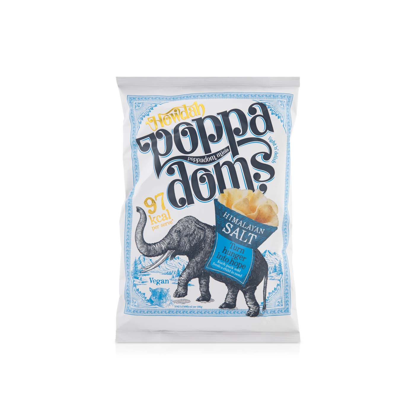 Howdah Poppadoms Himalayan Sea Salt 80g