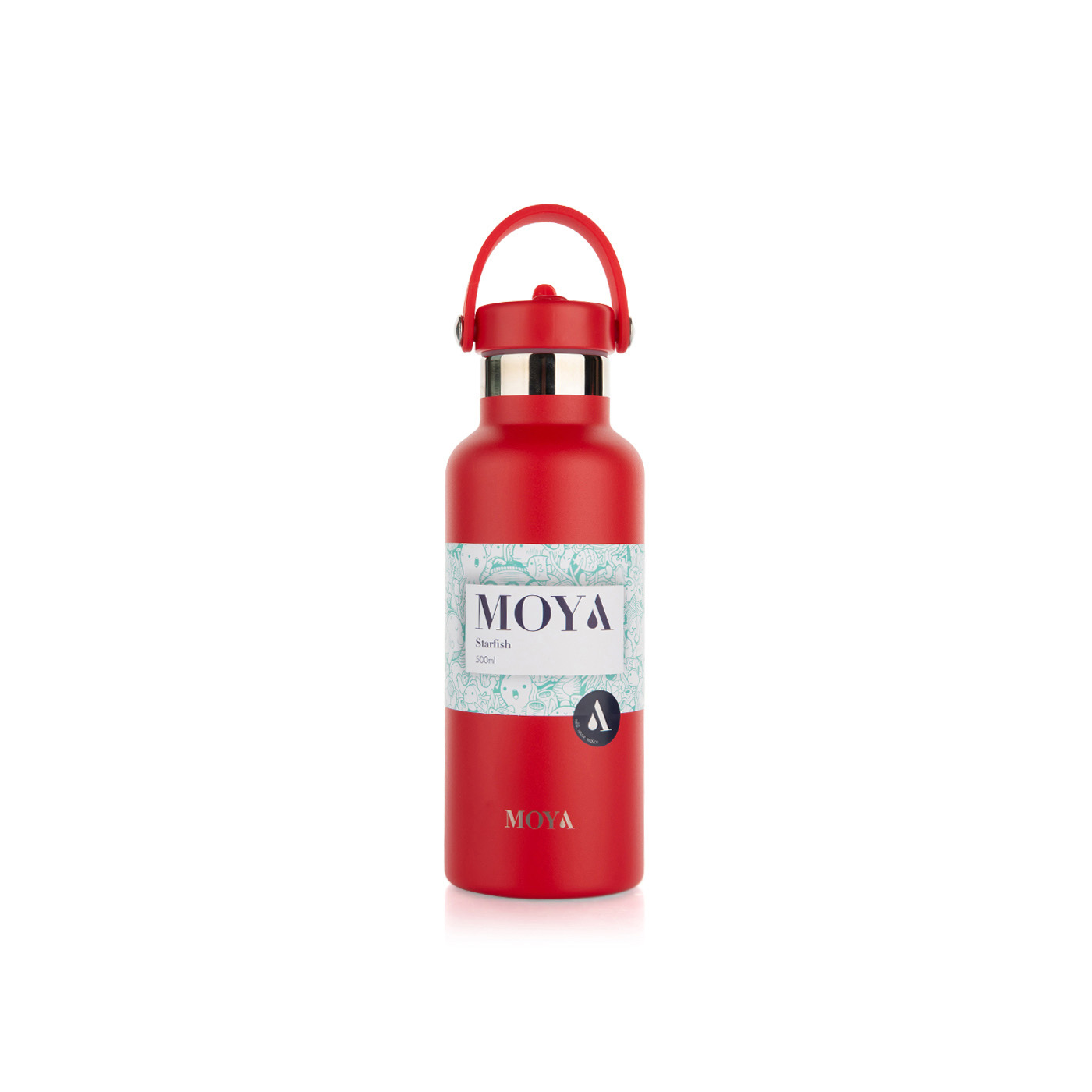 Moya Starfish Insulated Sustainable Water Bottle Red 500ml