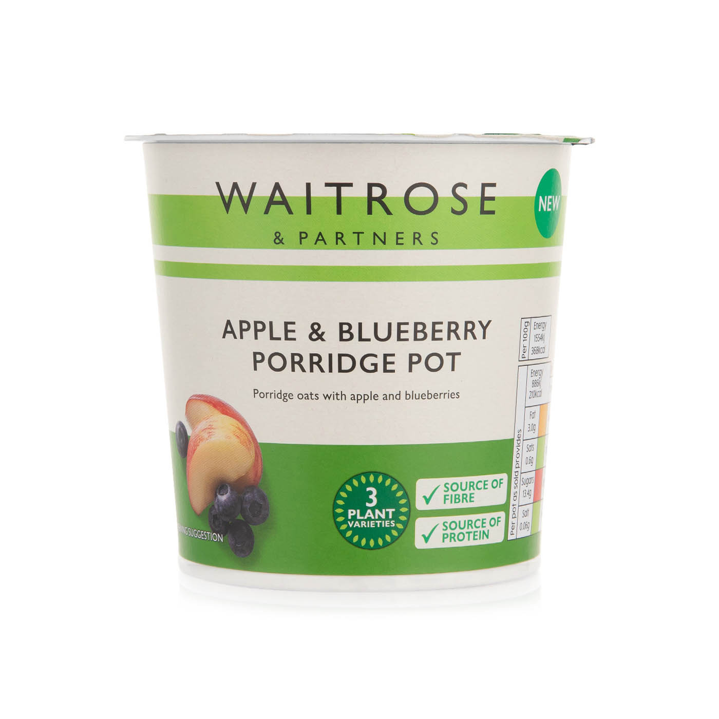 Waitrose Apple and Blueberry Porridge Pot 57g