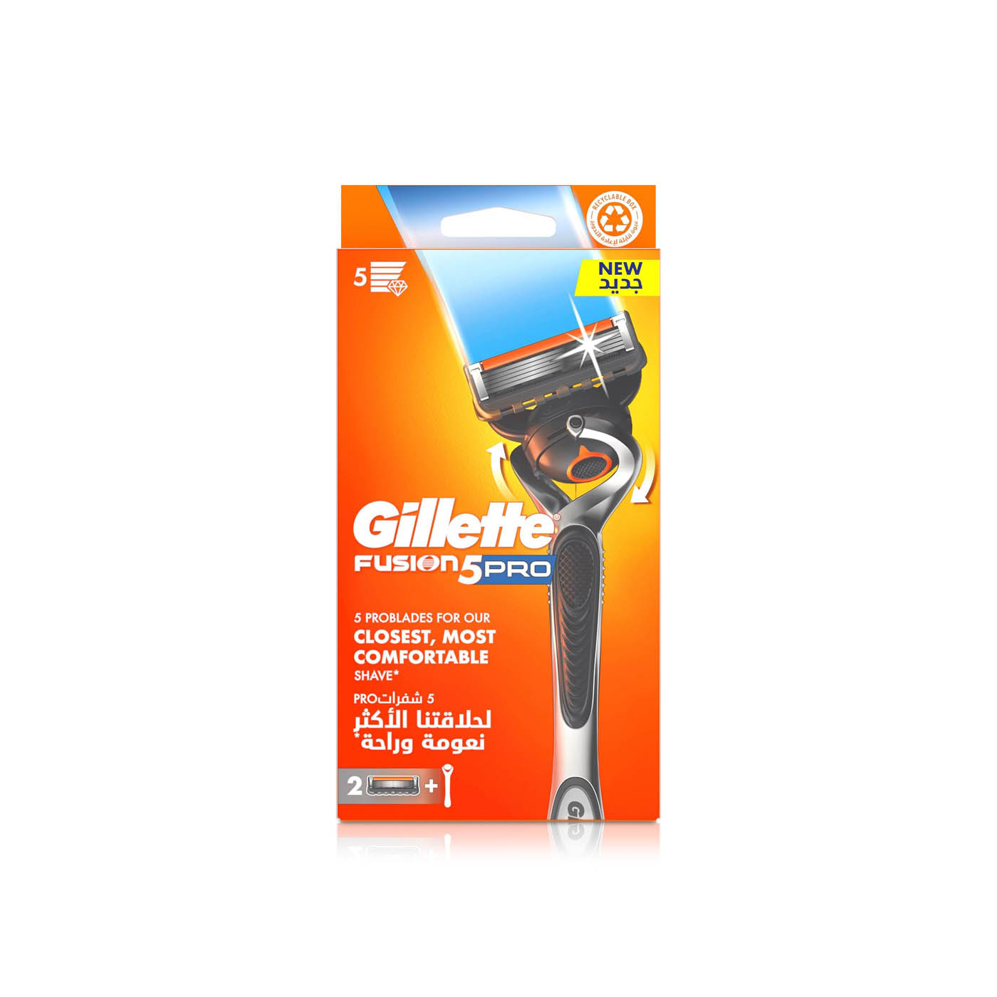 Gillette Fusion Proglide Men's Razor and 2 Blades