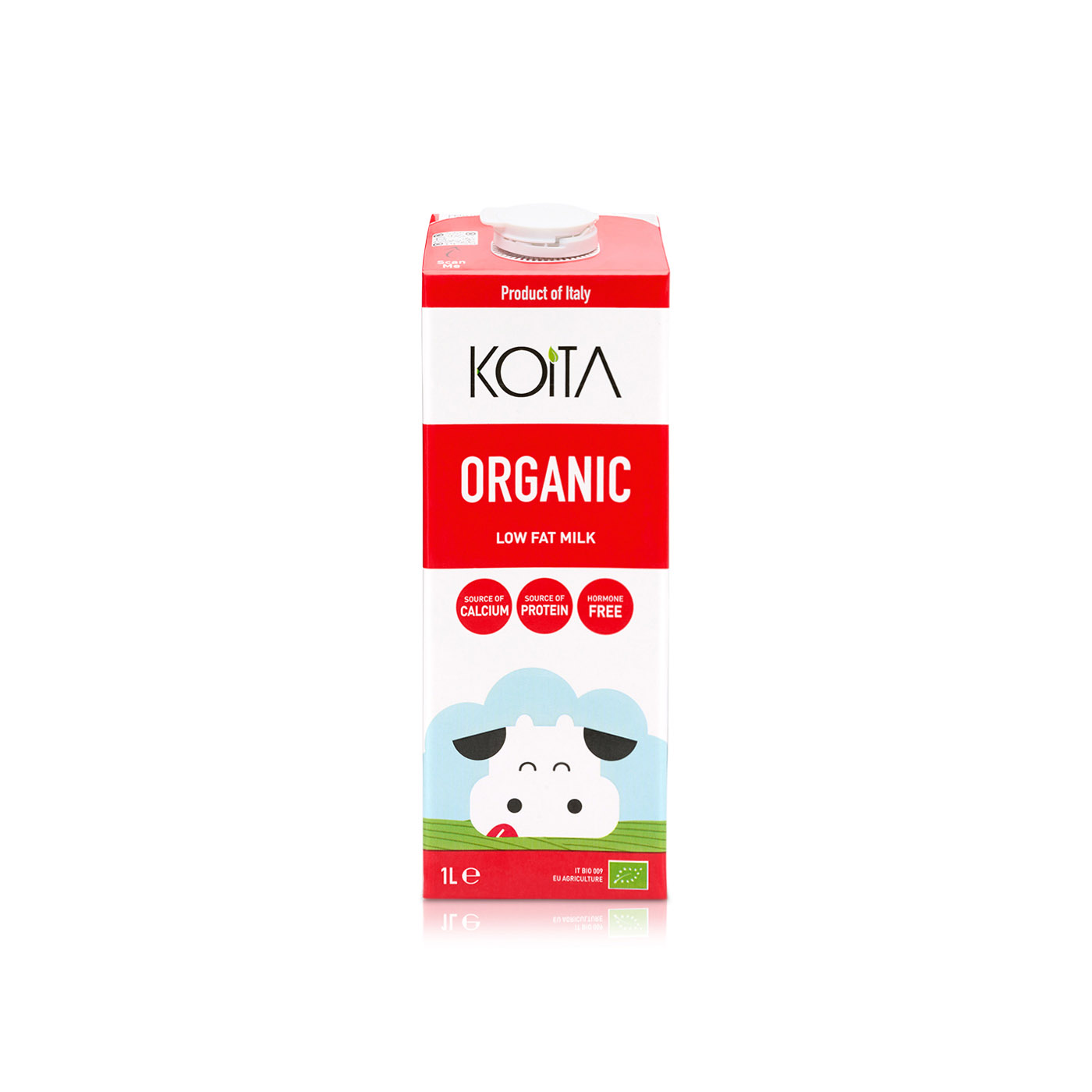 Koita Organic Low-Fat Milk with Vitamin a and D3 1 litre