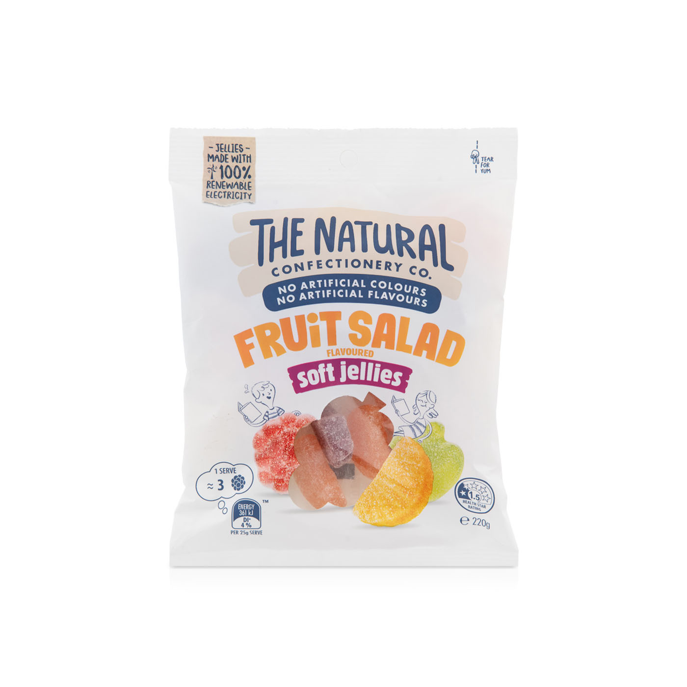 The Natural Confectionery Co. Fruit Salad Soft Jellies 220g