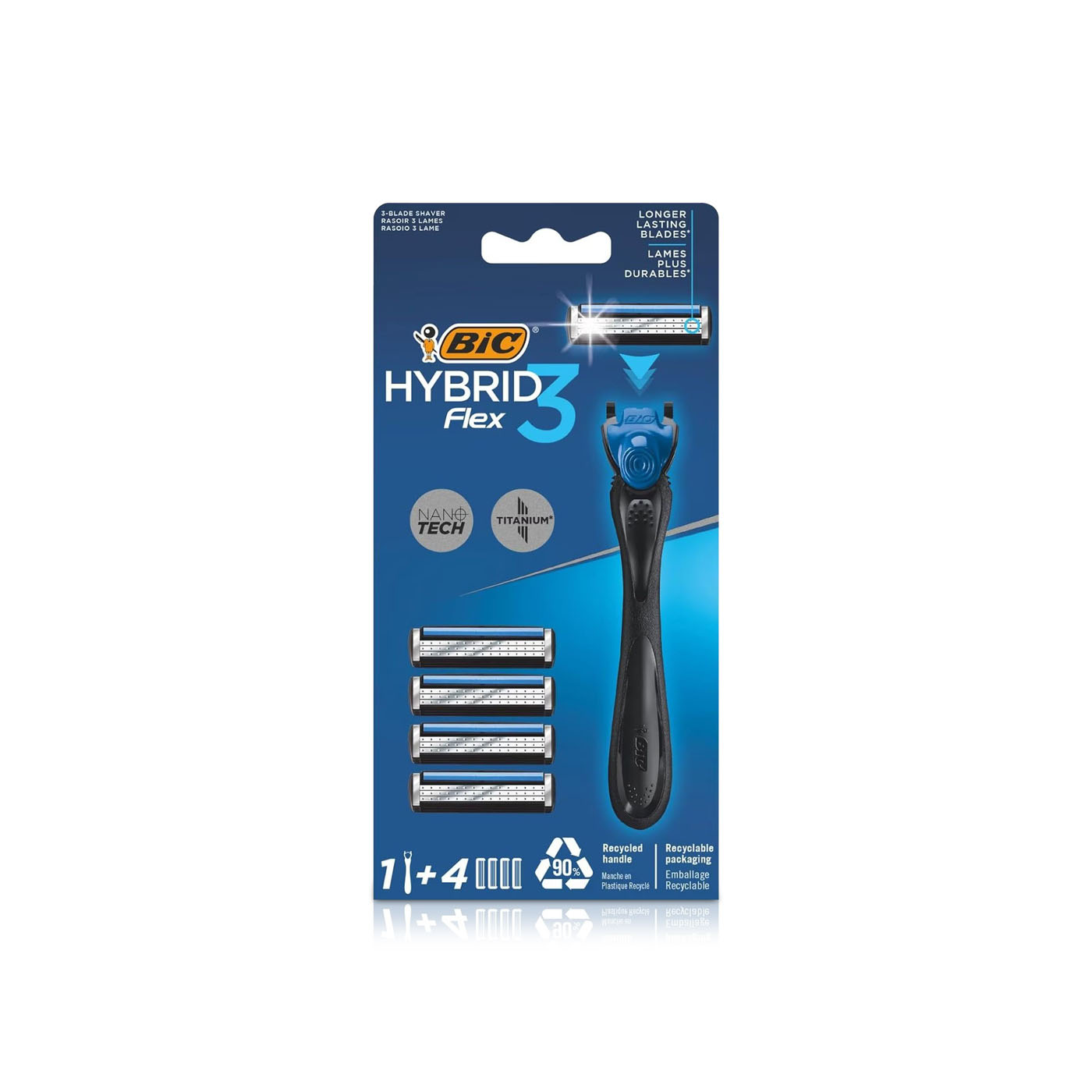 Bic Flex 3 Hybrid Razor with 4 Blades