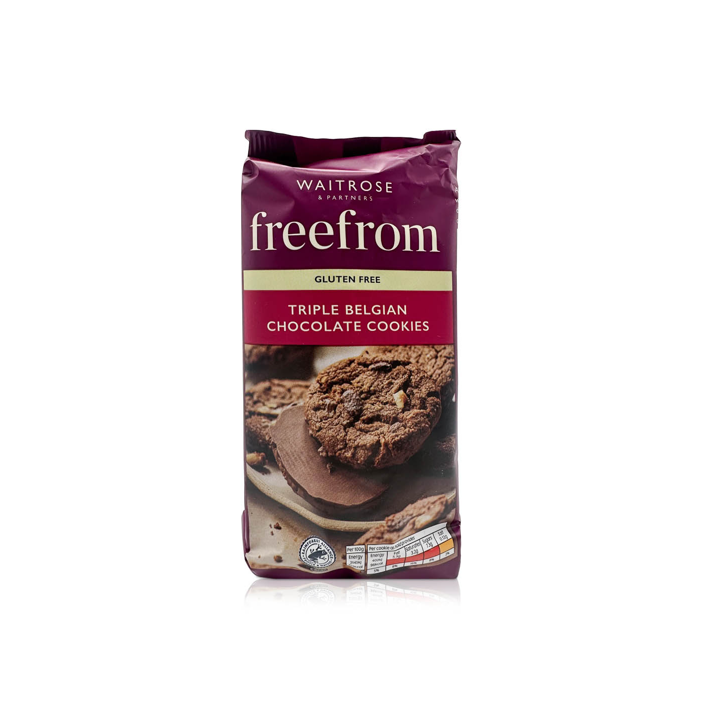Waitrose Free From Gluten Free Triple Belgian Chocolate Cookies 150g
