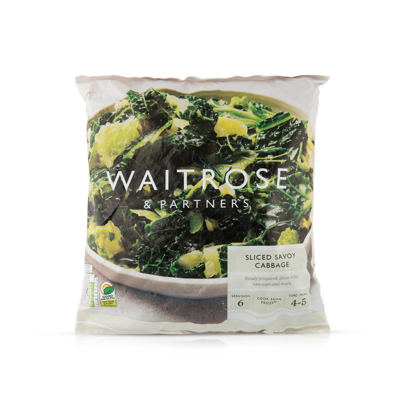 Waitrose Sliced Savoy Cabbage 500g