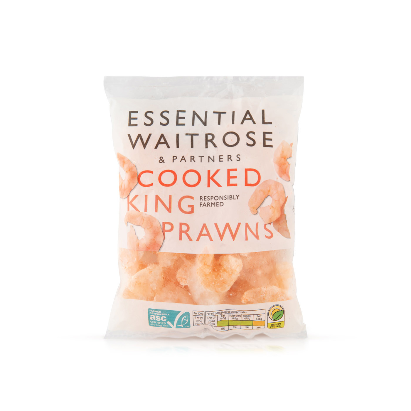 Waitrose Essential Cooked King Prawns 250g