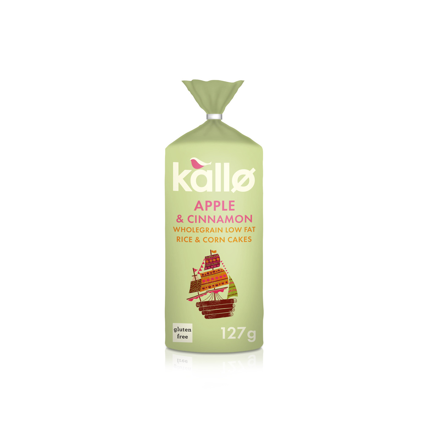 Kallo Apple & Cinnamon Wholegrain Low-Fat Rice & Corn Cakes 127g
