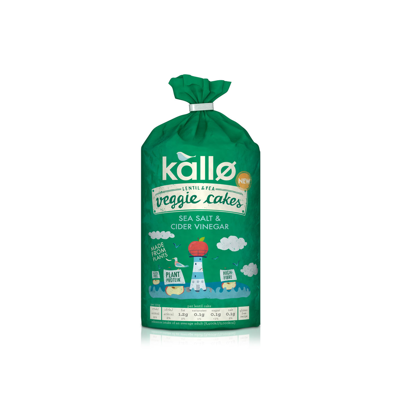 Kallo Salt & Cider Vinegar Lentil & Pea Veggie Cakes 122g