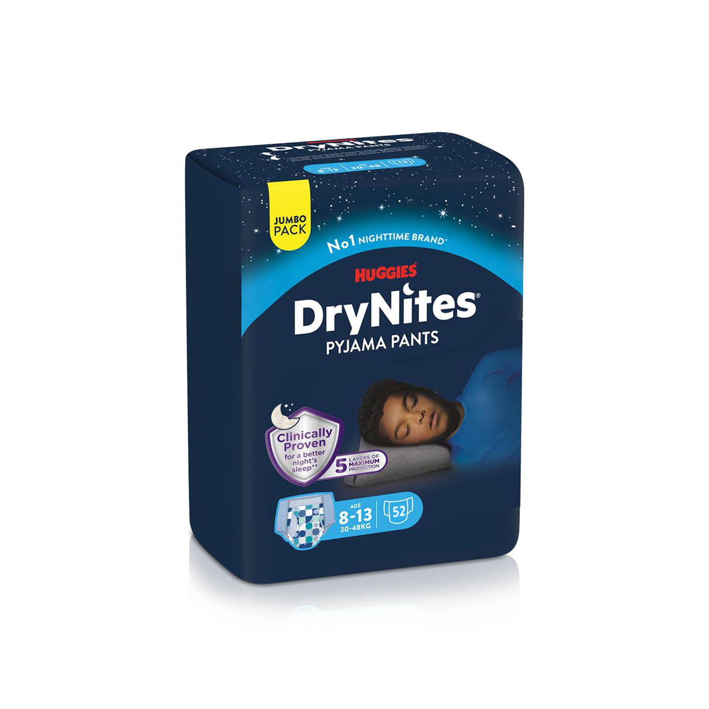 Huggies Drynites Pyjama Pants 8-15 Year Old Boys 13s