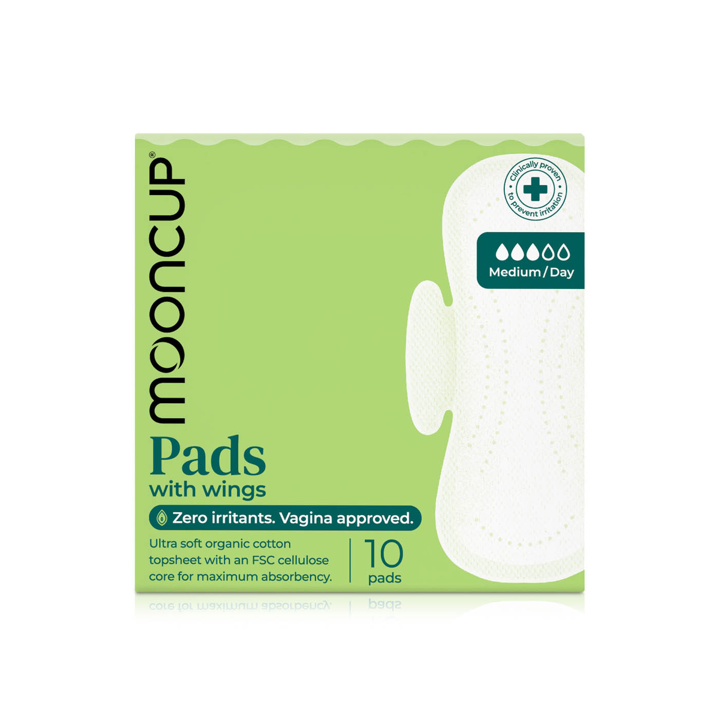 Mooncup Medium Day Pads with Wings x 10