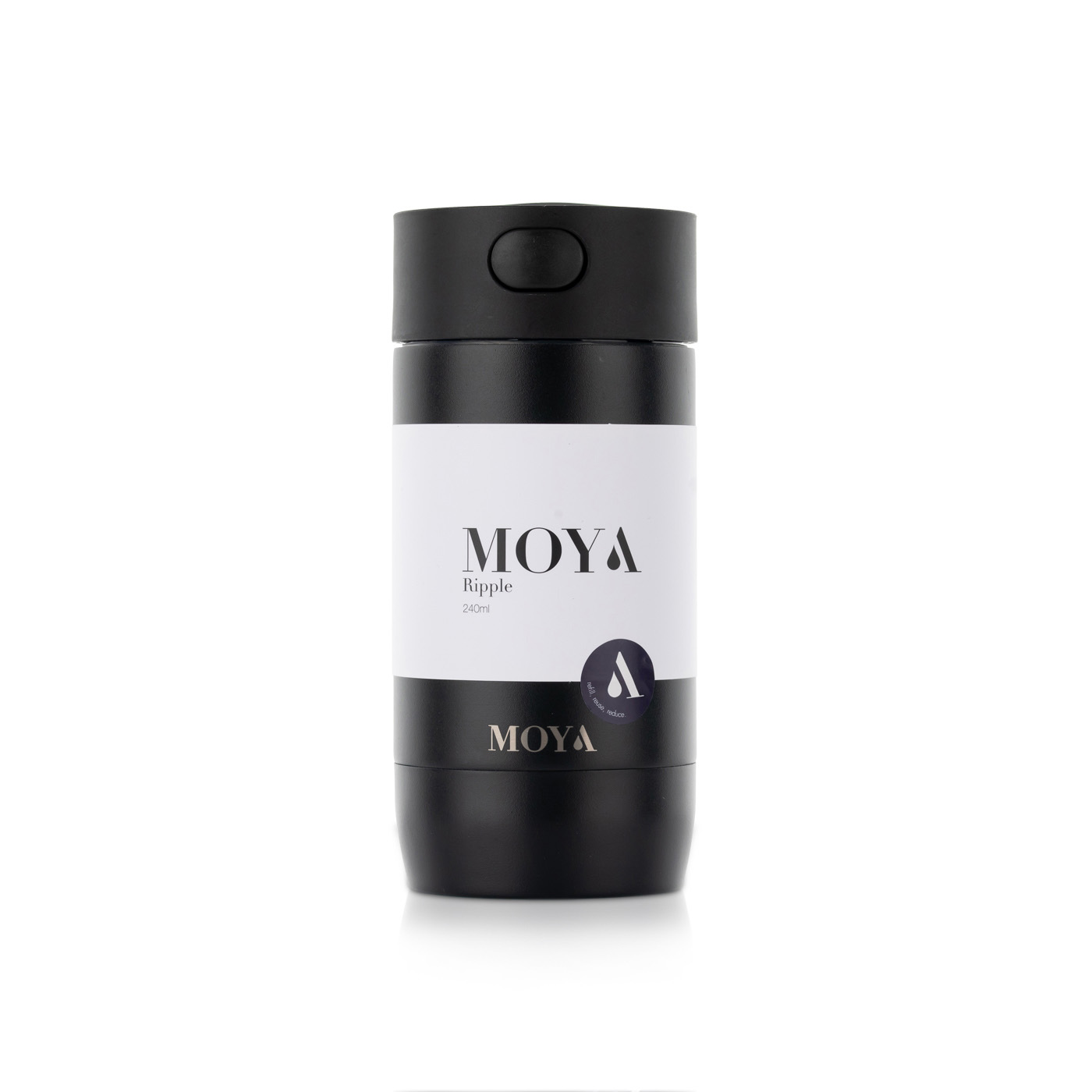 Moya Travel Coffee Mug Ripple Black 240ml