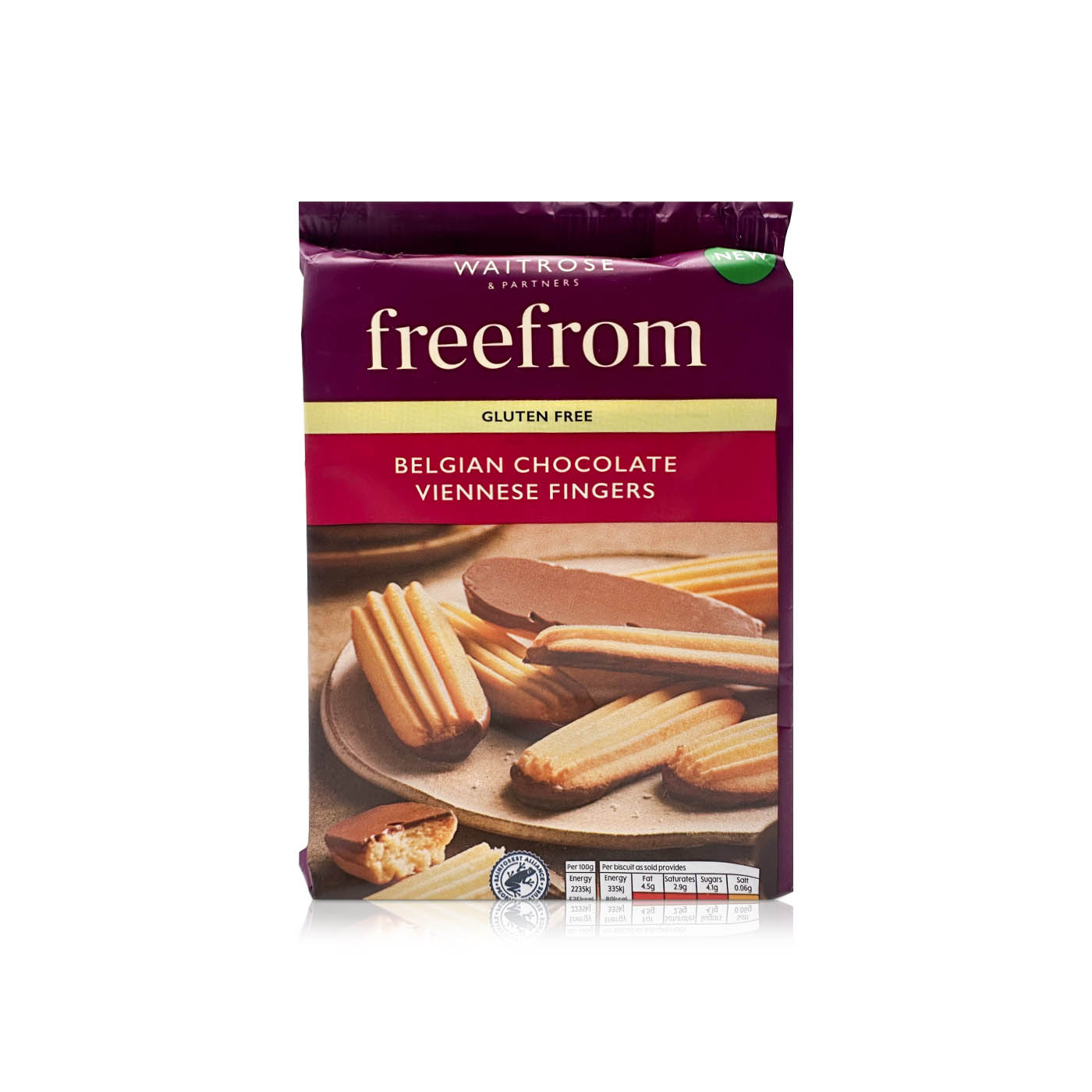 Waitrose Free From Gluten Free Belgian Chocolate Viennese Fingers 120g