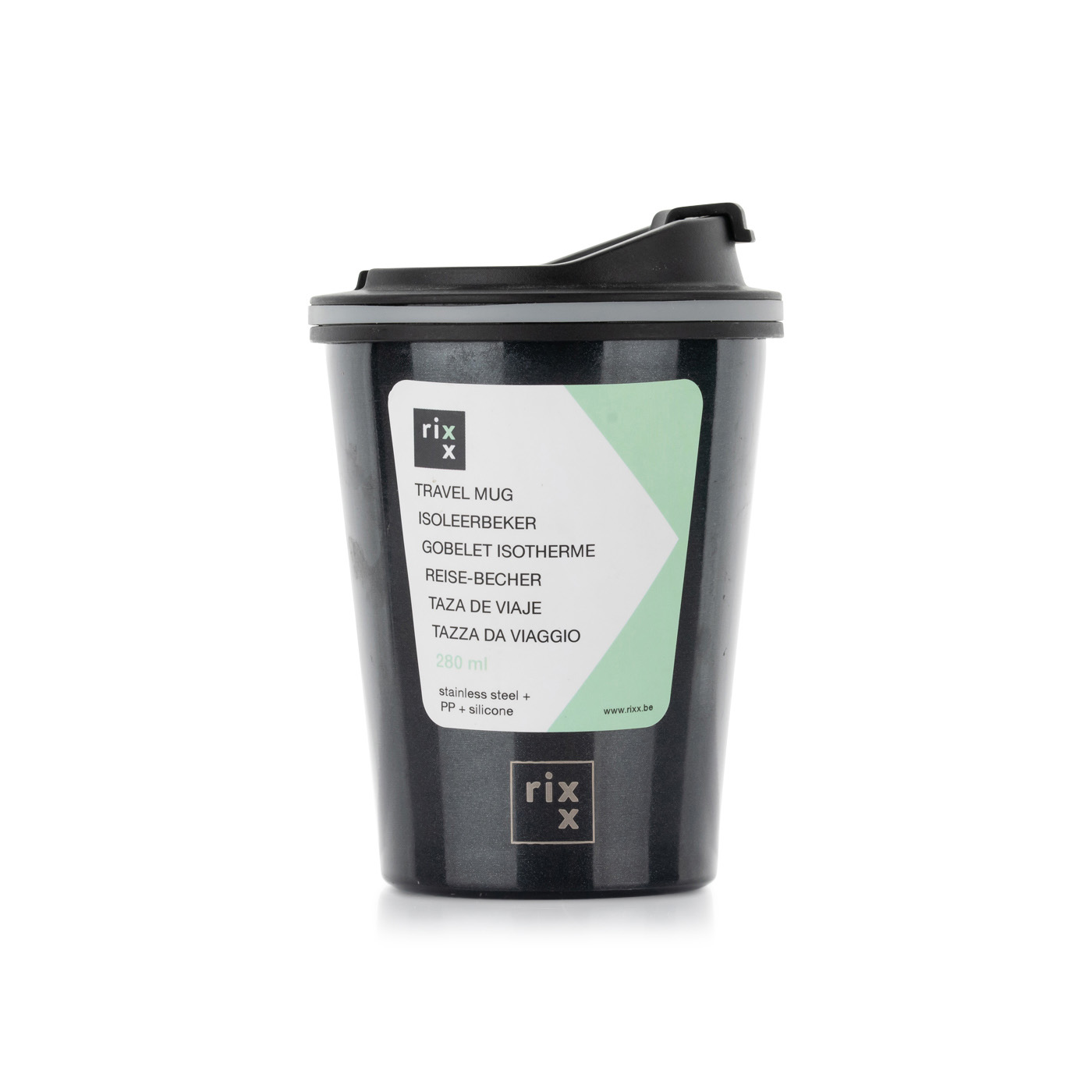 Rixx Double-walled Stainless Steel Travel Mug Metallic Anthracite 280ml