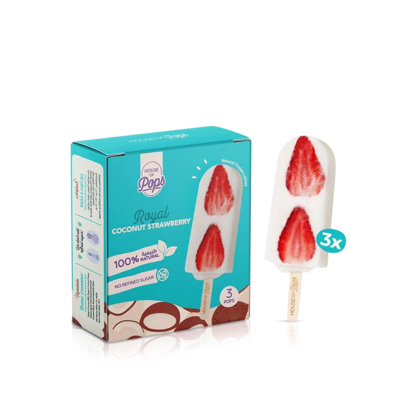 House of Pops Royal Coconut Strawberry 240ml