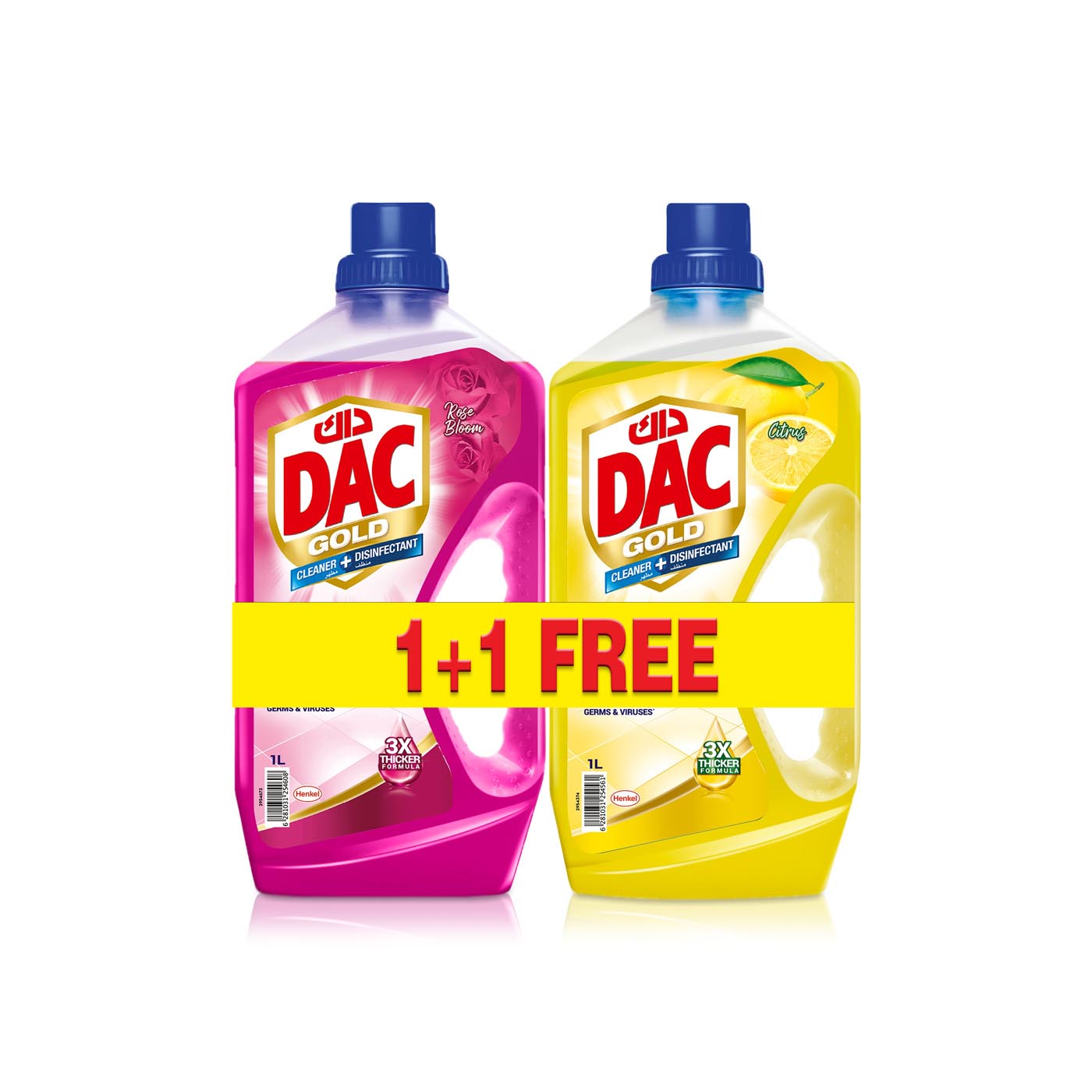 DAC Cleaner and Disinfectant Rose Bloom 1L + Citrus 1L