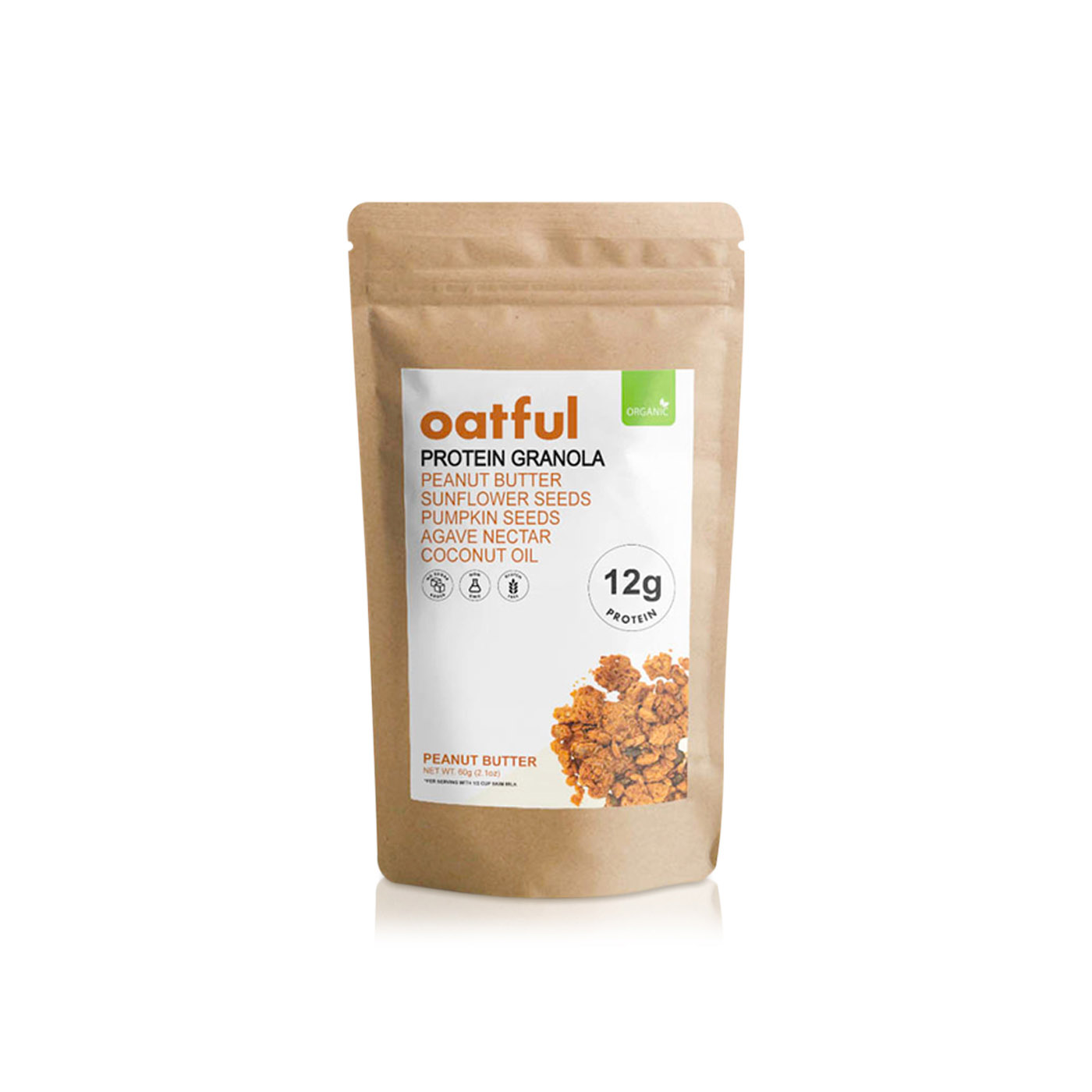 Oatful Organic Peanut Butter Protein Granola 60g