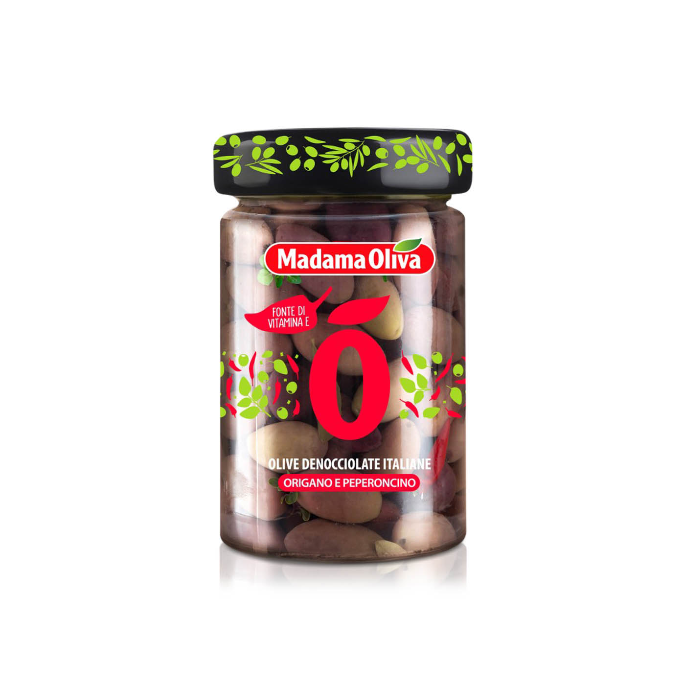 Madama Oliva Oregano & Chili Pepper Olives 300g