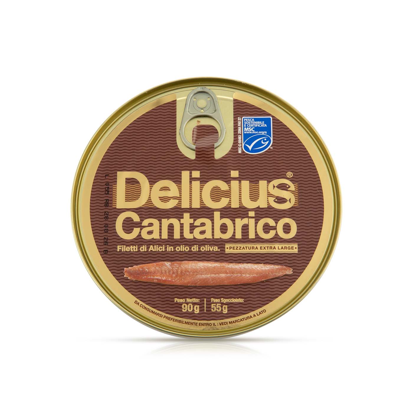 Delicius Cantabrian Anchovy Fillet in Olive Oil 90g