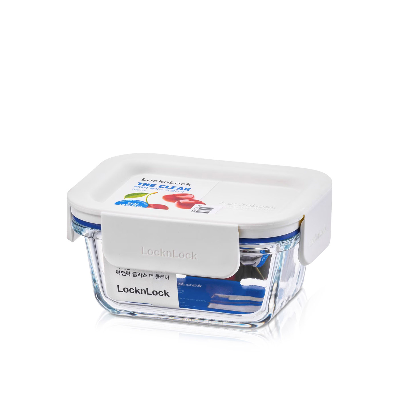 Lock & Lock Glass Clear Rectangle White 160ml