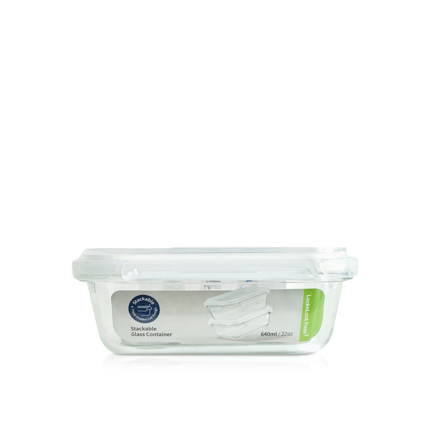 Lock & Lock Limited Edition Rectangle Glass Storage Container 640ml