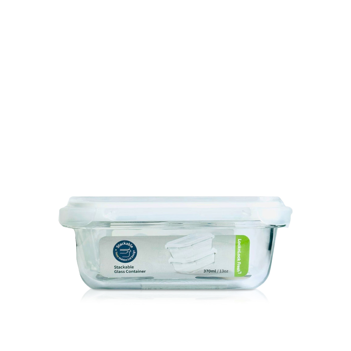 Lock & Lock Limited Edition Rectangle Glass Storage Container 370ml