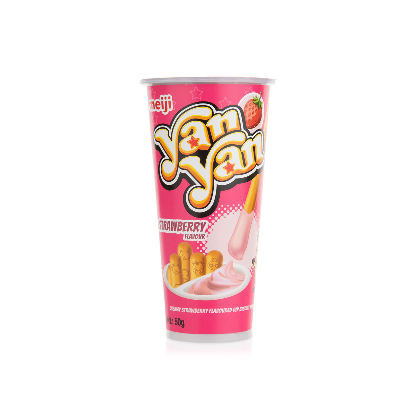 Meiji Yan Yan Strawberry Dip Sticks 50g