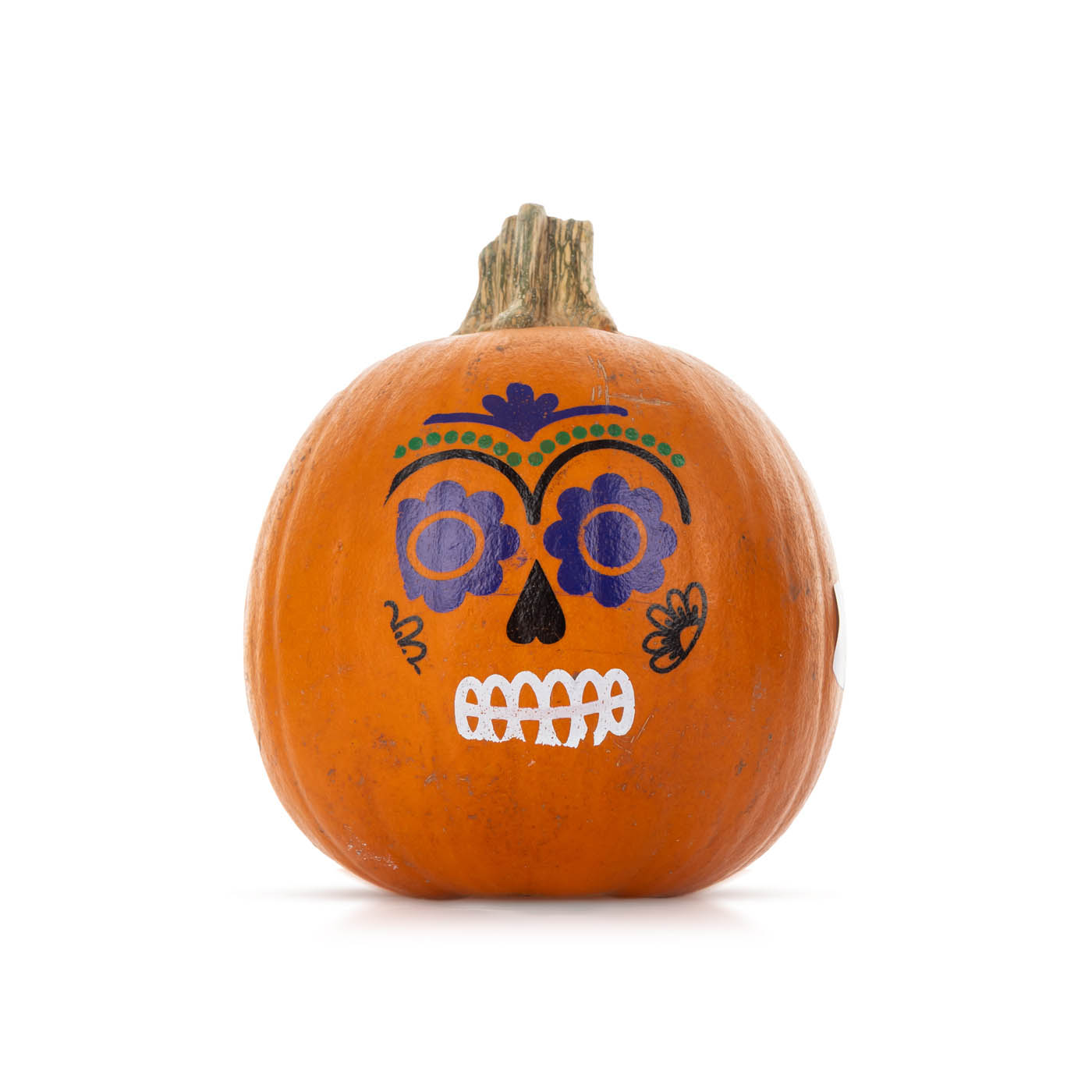 Day of the Dead Skull Pumpkin